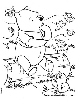 coloriage winnie l ourson et monsieur castor